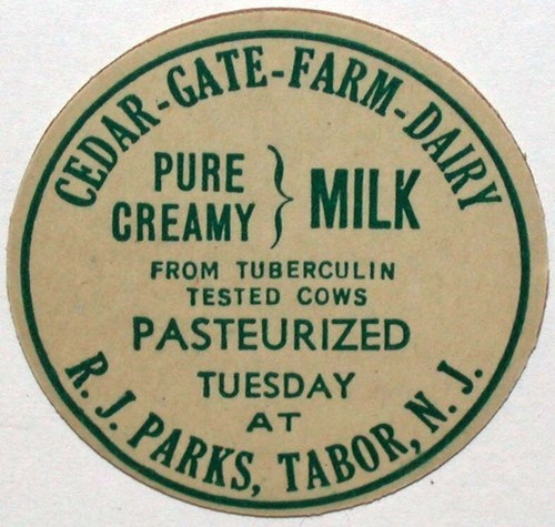 Vintage milk bottle - , cap